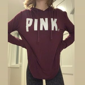PINK Victoria’s Secret Burgundy Pullover Hoodie